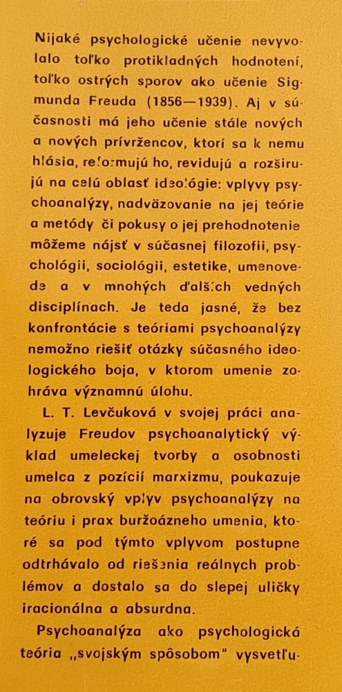 Psychoanalýza a umelecká tvorba / Človek a umenie
