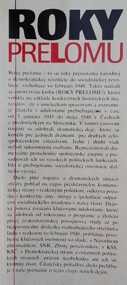 Roky prelomu 1945 - 1948