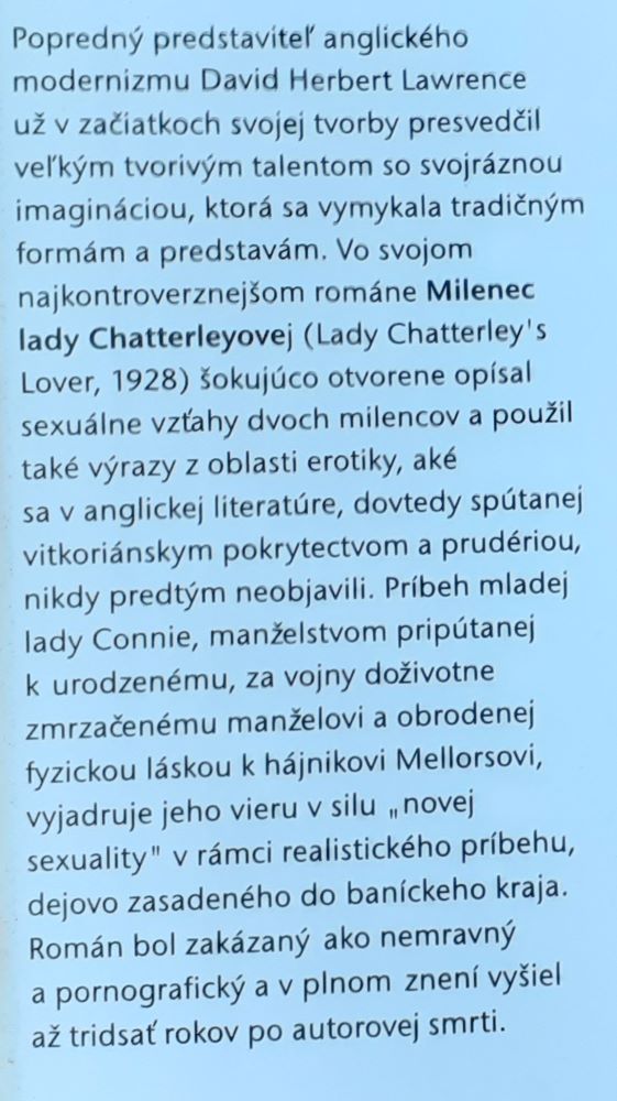 Milenec lady Chatterleyovej