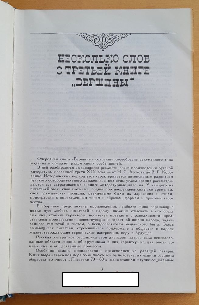 Veršiny / Kniga o vydajuščichsja proizvedenijach russkoj literatury