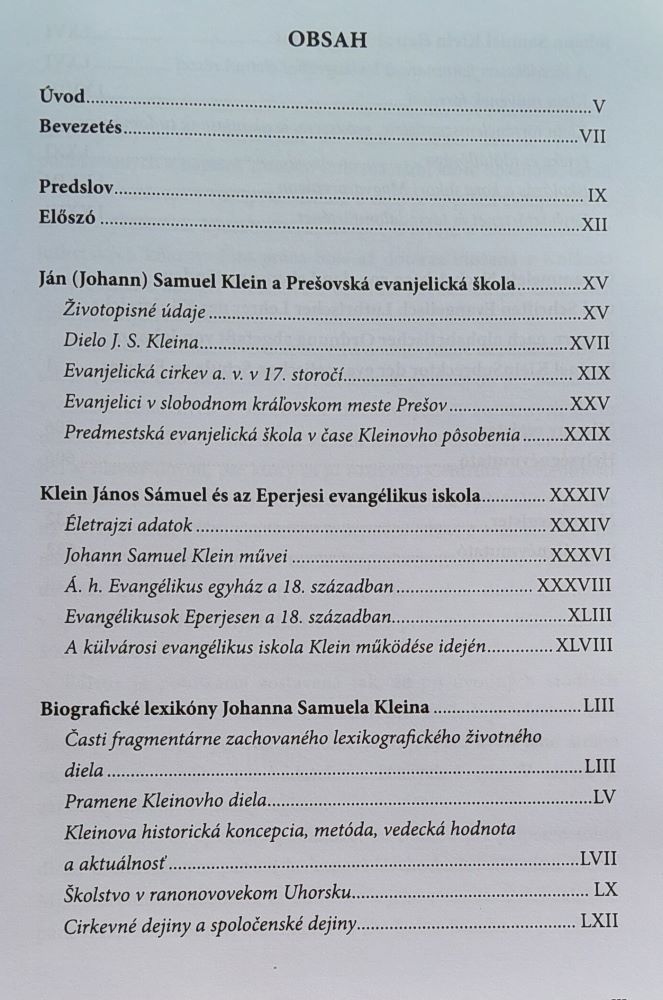 Sto kňažských biografií Johanna Samuela Kleina