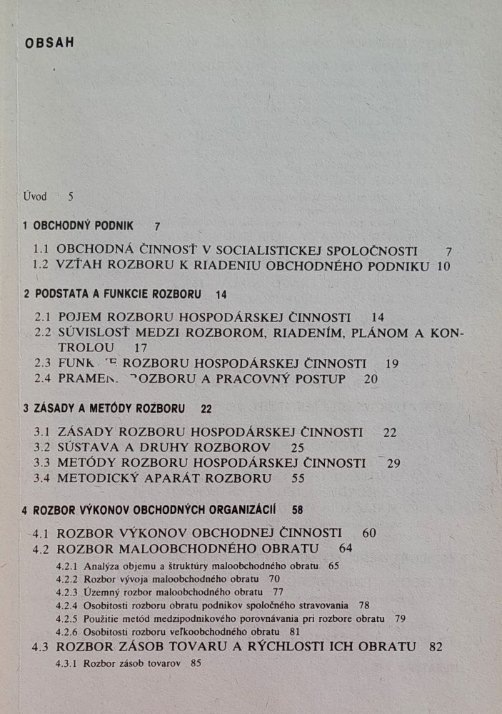 Rozbory hospodárskej činnosti obchodných podnikov