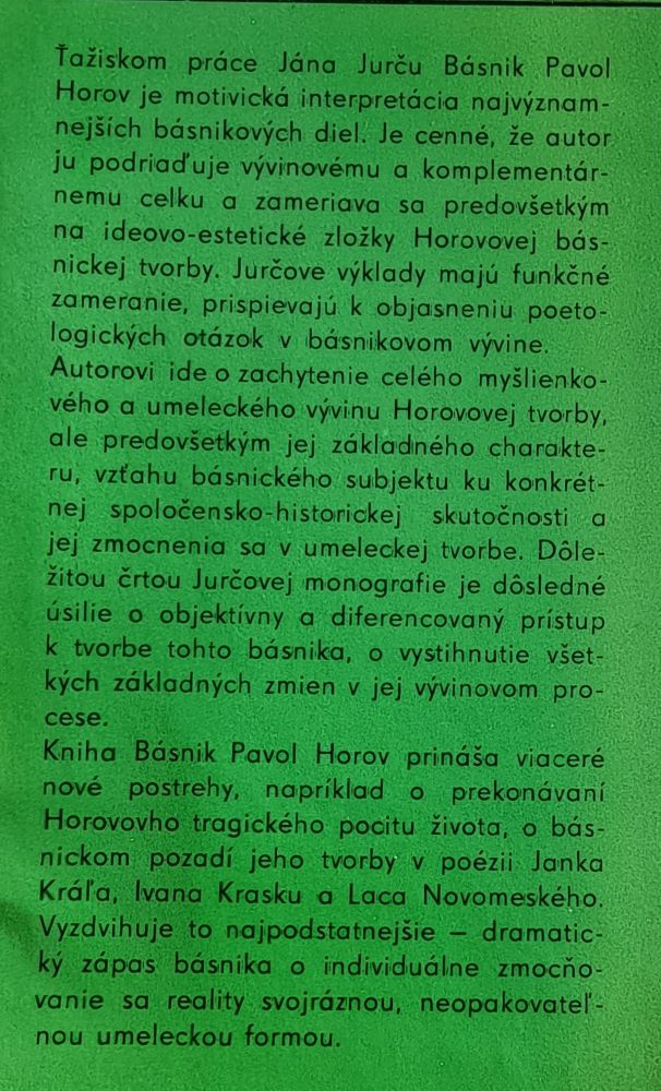 Básnik Pavol Horov