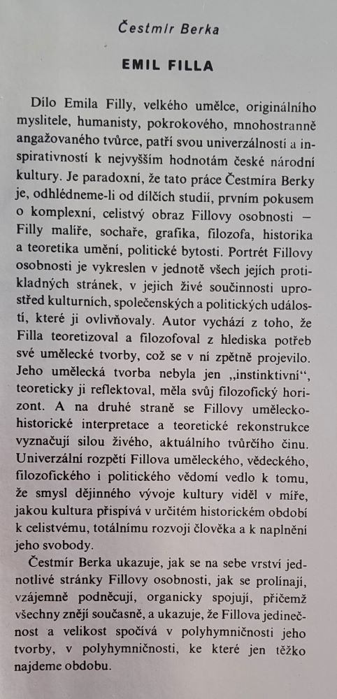 Emil Filla / Čestmír Berka