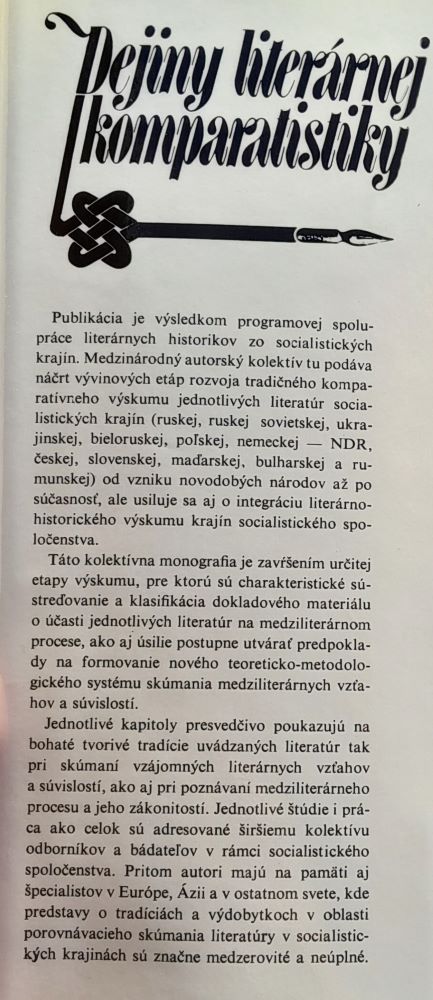 Dejiny literárnej komparatistiky socialistických krajín