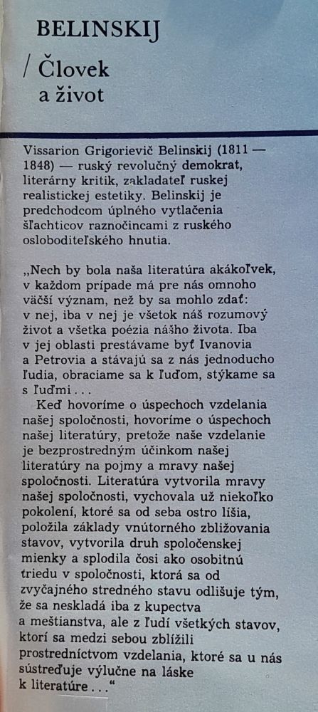 Človek a život / Knižnica estetiky