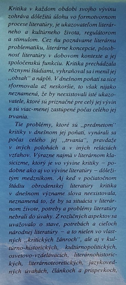 Kritika v slovenskom národnom obrodení 1780-1817