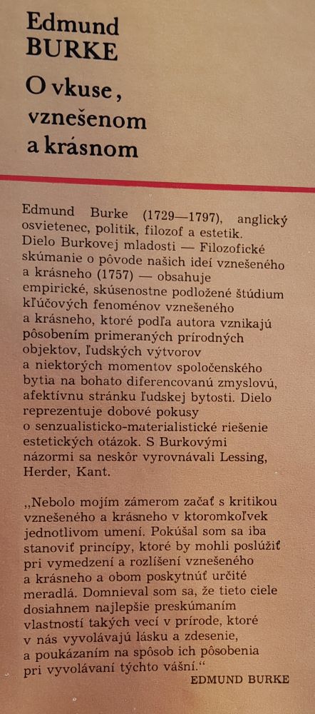 O vkuse, vznešenom a krásnom / Knižnica estetiky
