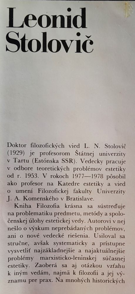 Filozofia krásna / KMČ