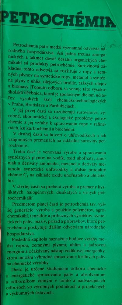 Petrochémia / Edícia chemickej literatúry
