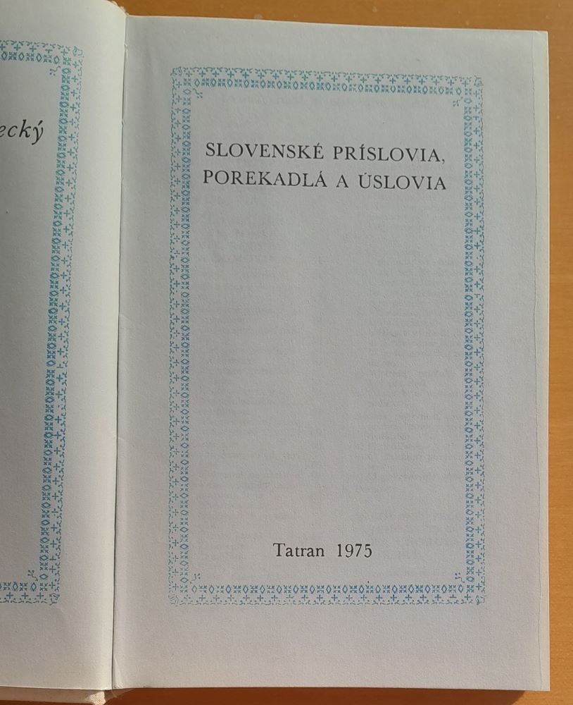 Slovenské príslovia, porekadlá a úslovia / Zlatý fond