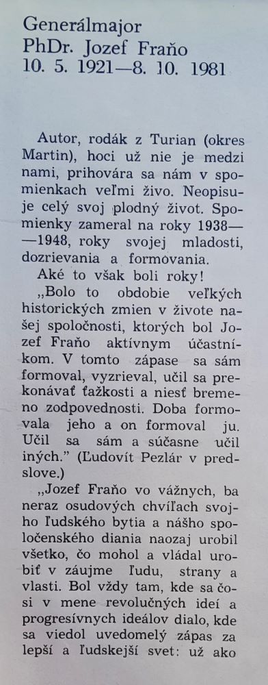 Zo spomienok generála