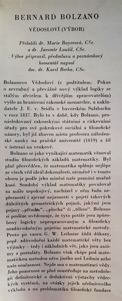 Vědosloví / Výbor / Filosofická knihovna