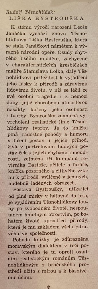 Liška Bystrouška / Edice Žatva