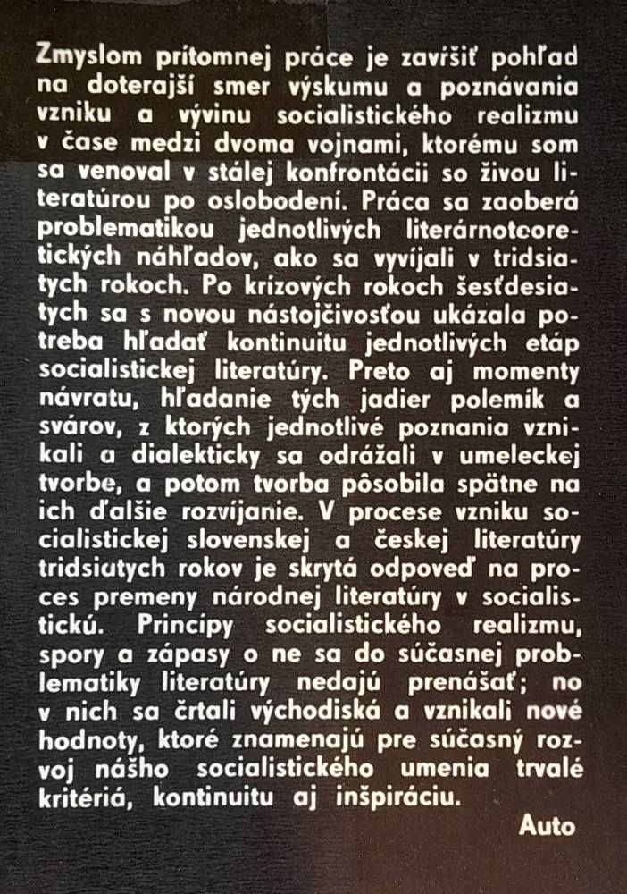 Socialistickou cestou k realite v literatúre / Edícia Okno