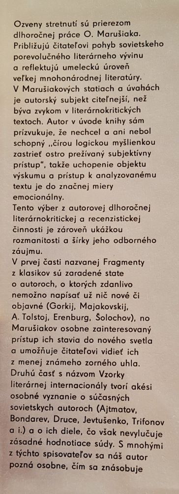 Ozveny stretnutí so sovietskymi spisovateľmi