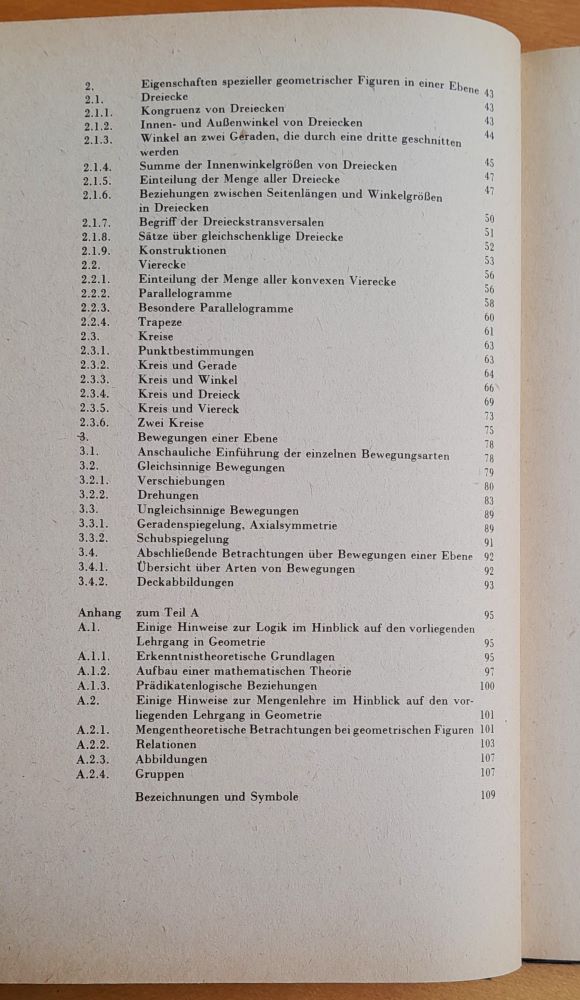 Fachtheoretische Grundlagen des Geometrieunterrichts
