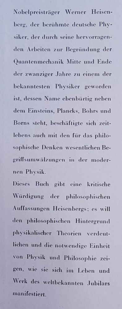 Werner Heisenberg und die philosophie