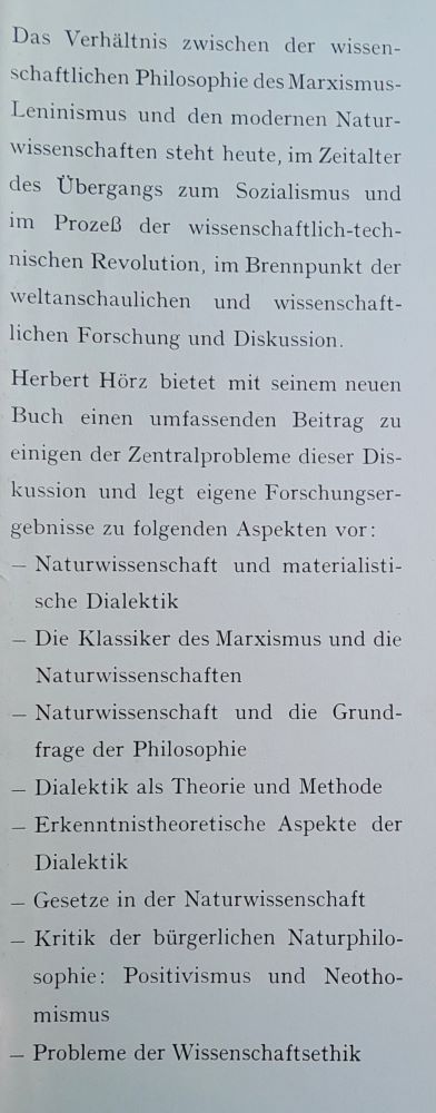 Marxistische Philosophie und Naturwissenschaften
