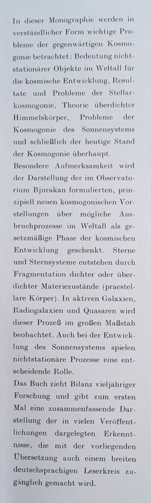 Probleme der modernen Kosmogonie