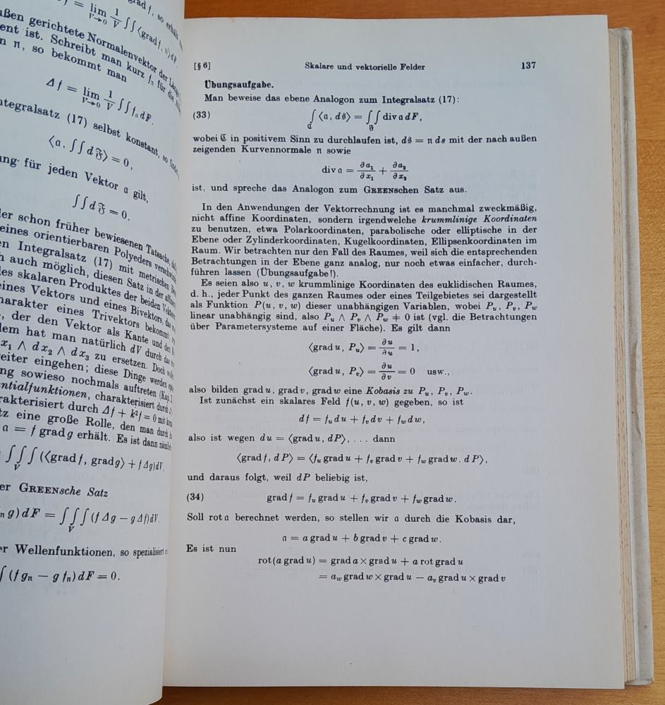 Vorlesungen uber vektor und tensorrechnung / Hochschulbucher fur Mathematik