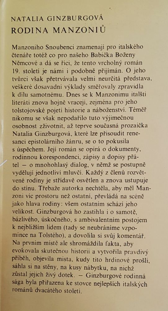 Manzoni / Rodina Manzoniu