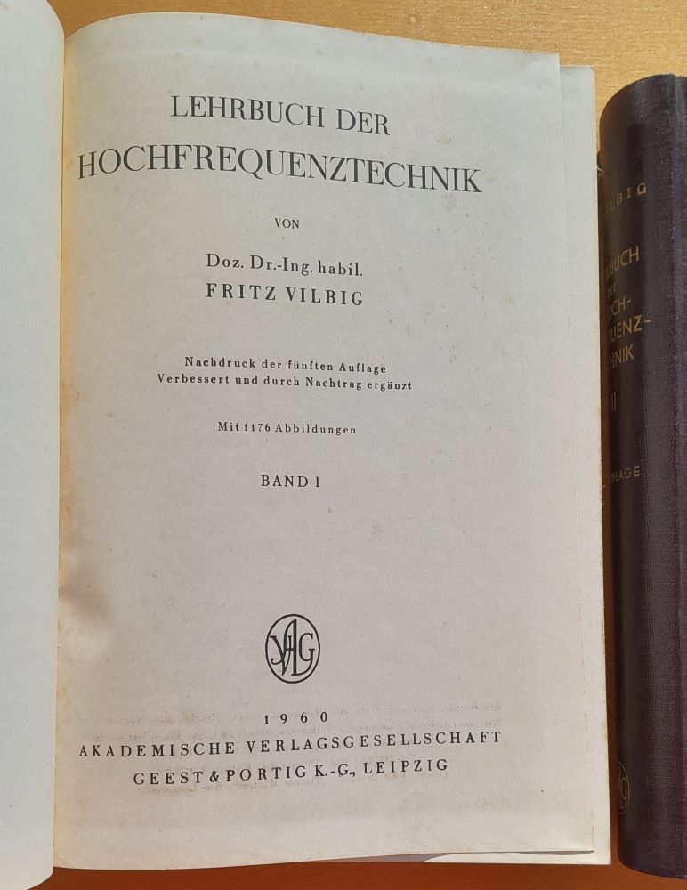 Lehrbuch der Hochfrequenztechnik 1.+ 2. / 5. Auflage