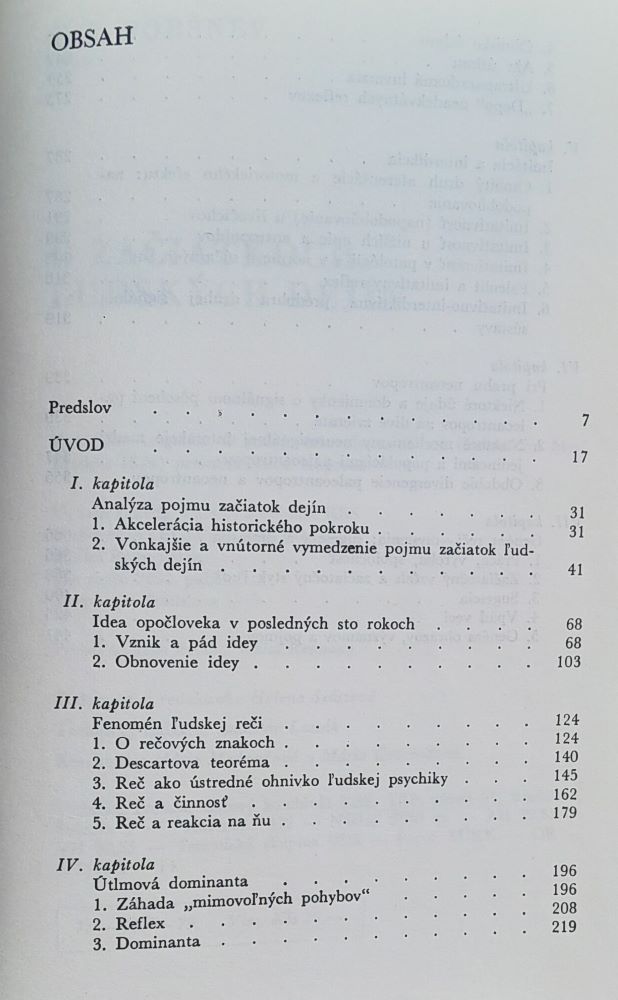 O začiatkoch ľudských dejín / Problémy paleopsychológie