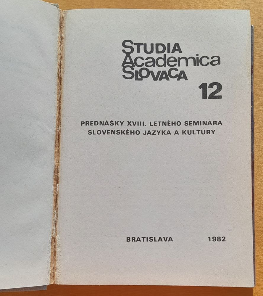 Studia Academica Slovaca 12