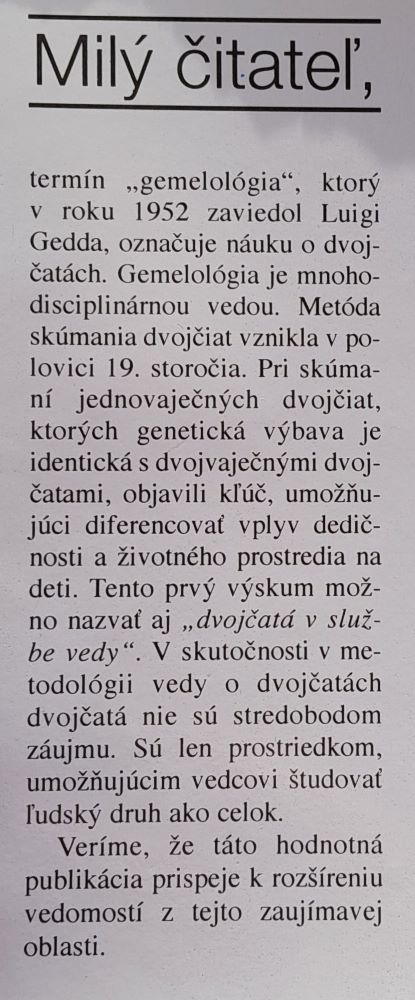 Dvojčatá / Edícia viete, že...?