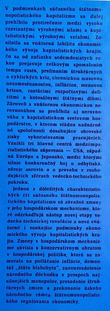 Mechanizmus štátno-monopolistického kapitalizmu a jeho protirečenia
