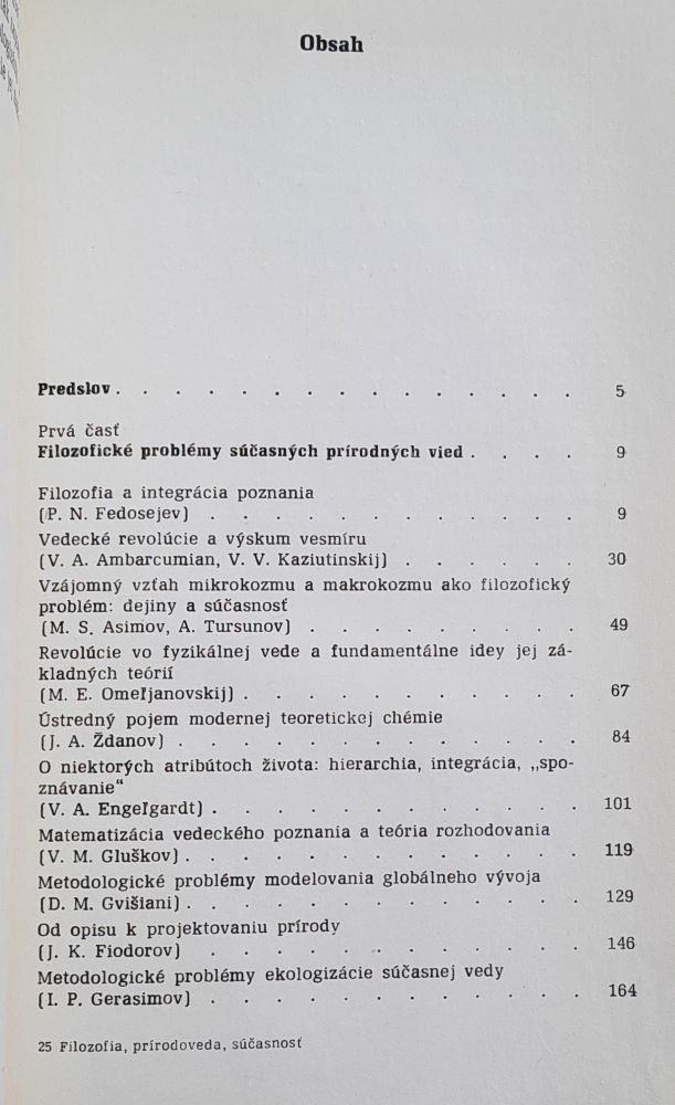 Filozofia, prírodoveda, súčasnosť