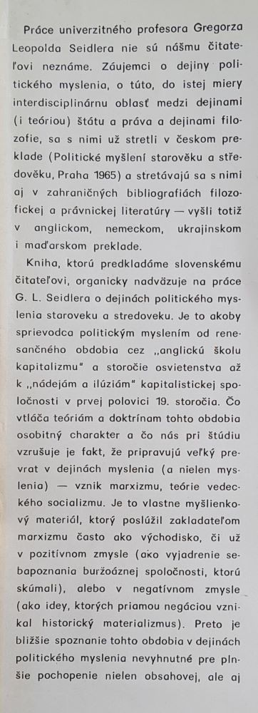 Predmarxistické politické myslenie