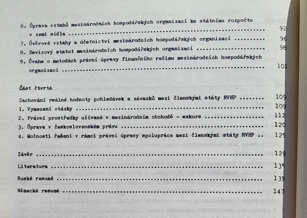 Právní otázky devizově finančních vztahu členských státú RVHP