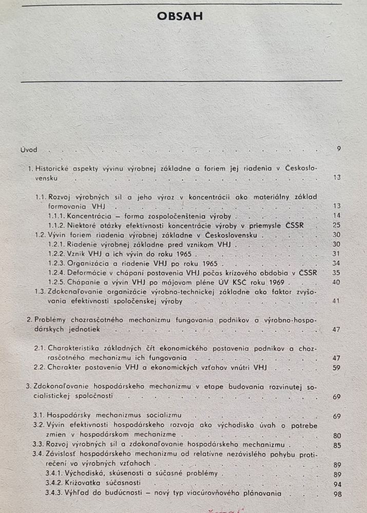 Výrobno-hospodárske jednotky v hospodárskom mechanizme rozvinutého socializmu