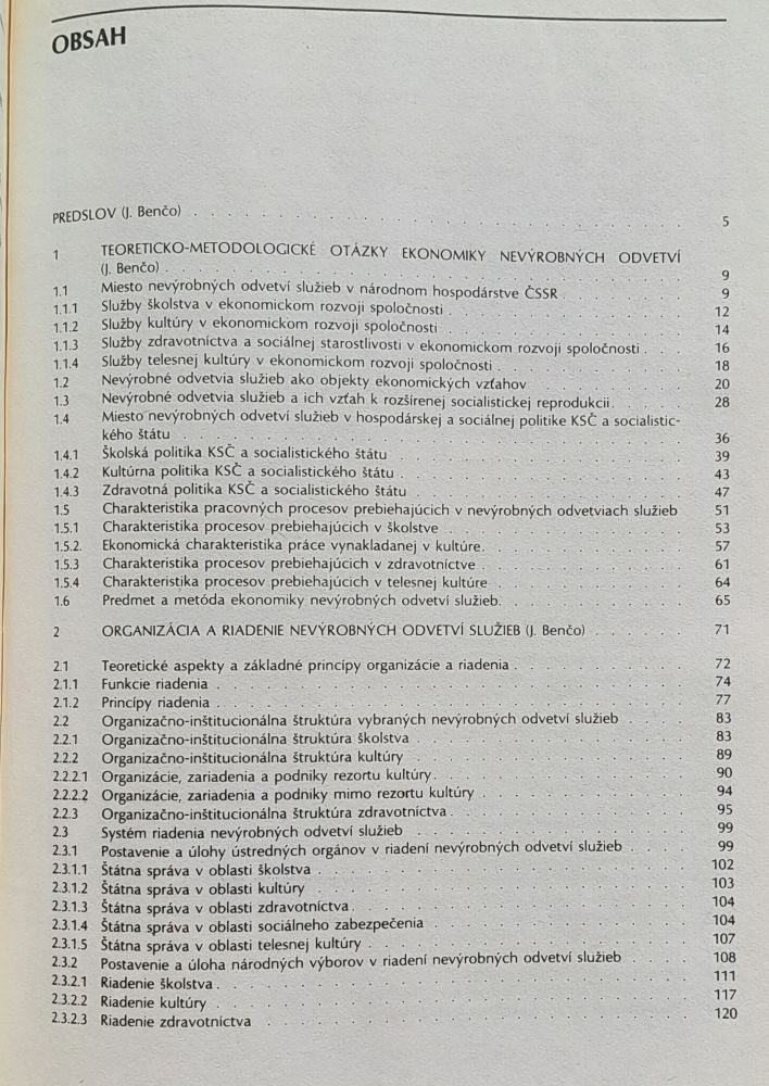 Ekonomika nevýrobných odvetví služieb
