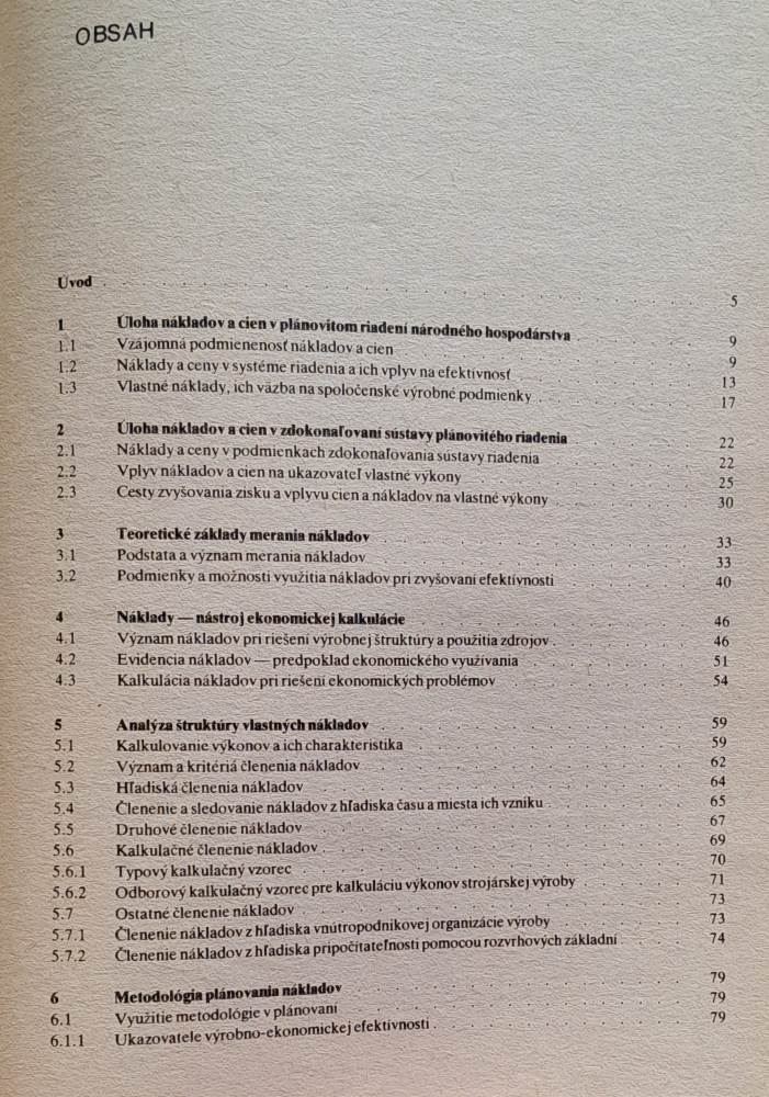 Vlastné náklady a ceny