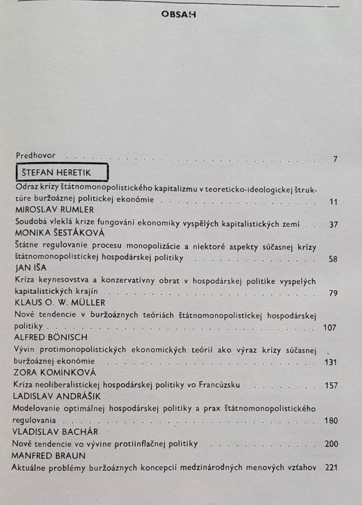 Štátno-monopolistická hospodárska politika na rázcestí