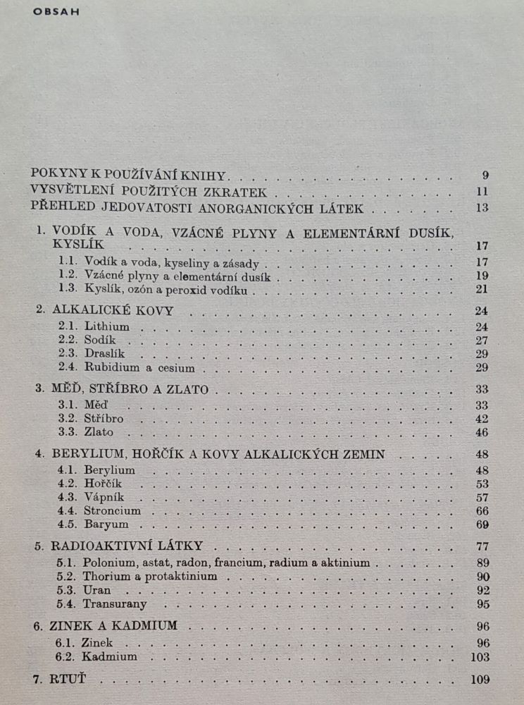 Přehled prúmyslové toxikologie / Anorganické látky