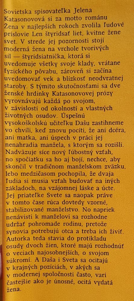 Žena v najlepších rokoch / Eva - Edícia svetovej prózy o ženách a pre ženy