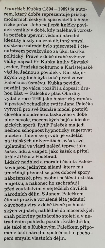 Palečkúv úsměv a pláč / Knihovna české prózy 1945-1985