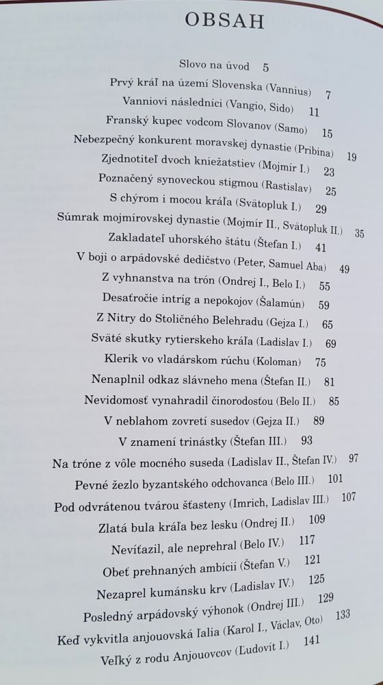 Kniha kráľov / Panovníci v dejinách Slovenska a slovákov