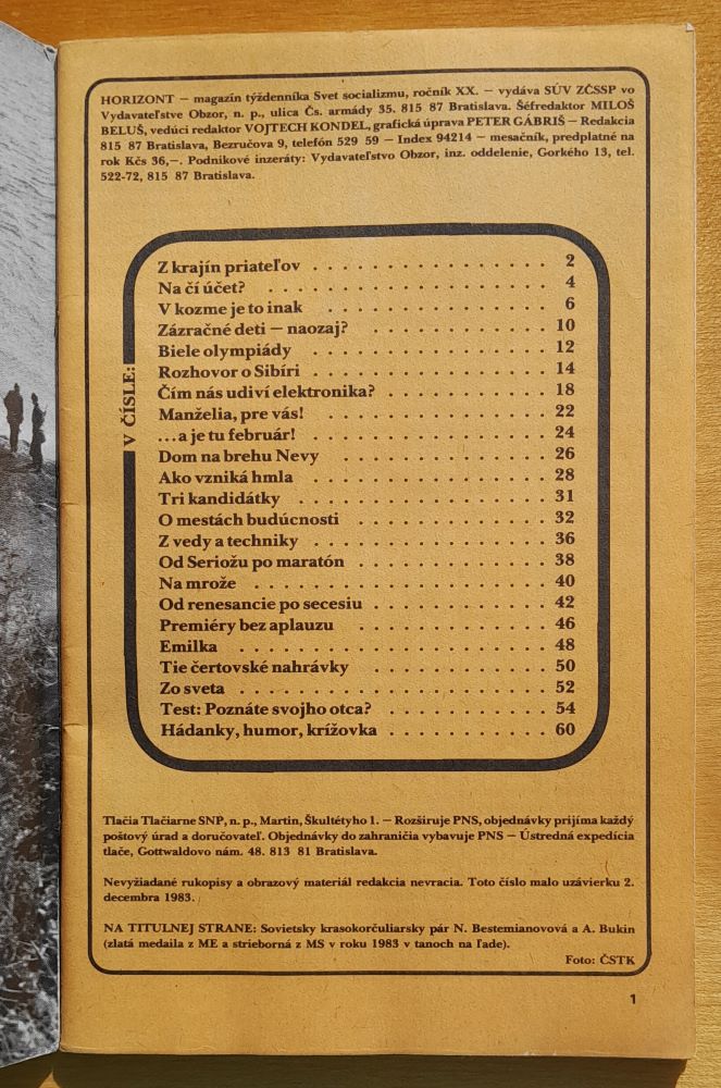 Horizont - Magazín týždenníka Svet socializmu - mesačník