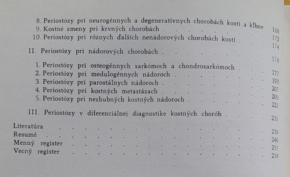 Periostózy v diferenciálnej rontgendiagnostike kostných chorôb / Edícia pre doškoľovanie lekárov