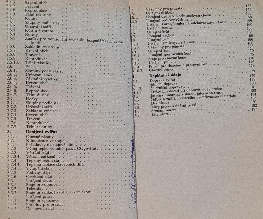 Zdraví zvířat - základní veterinární a chovatelské údaje