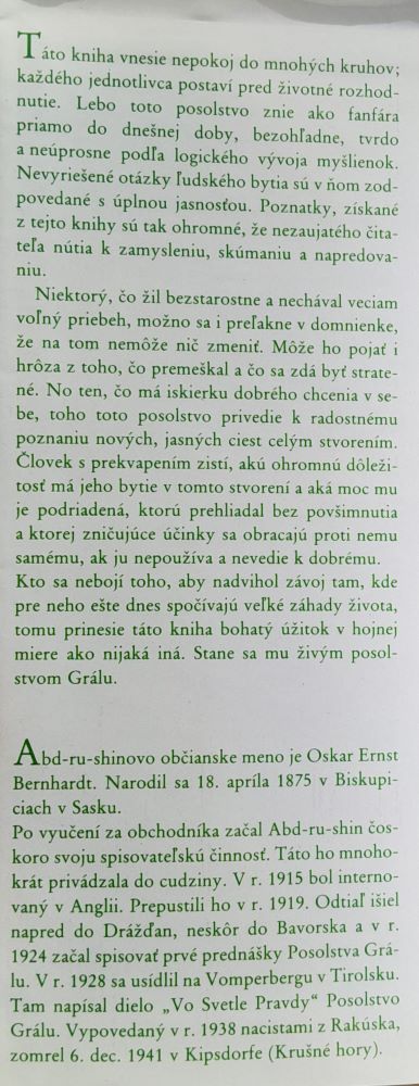 Vo svetle pravdy / Posolstvo grálu