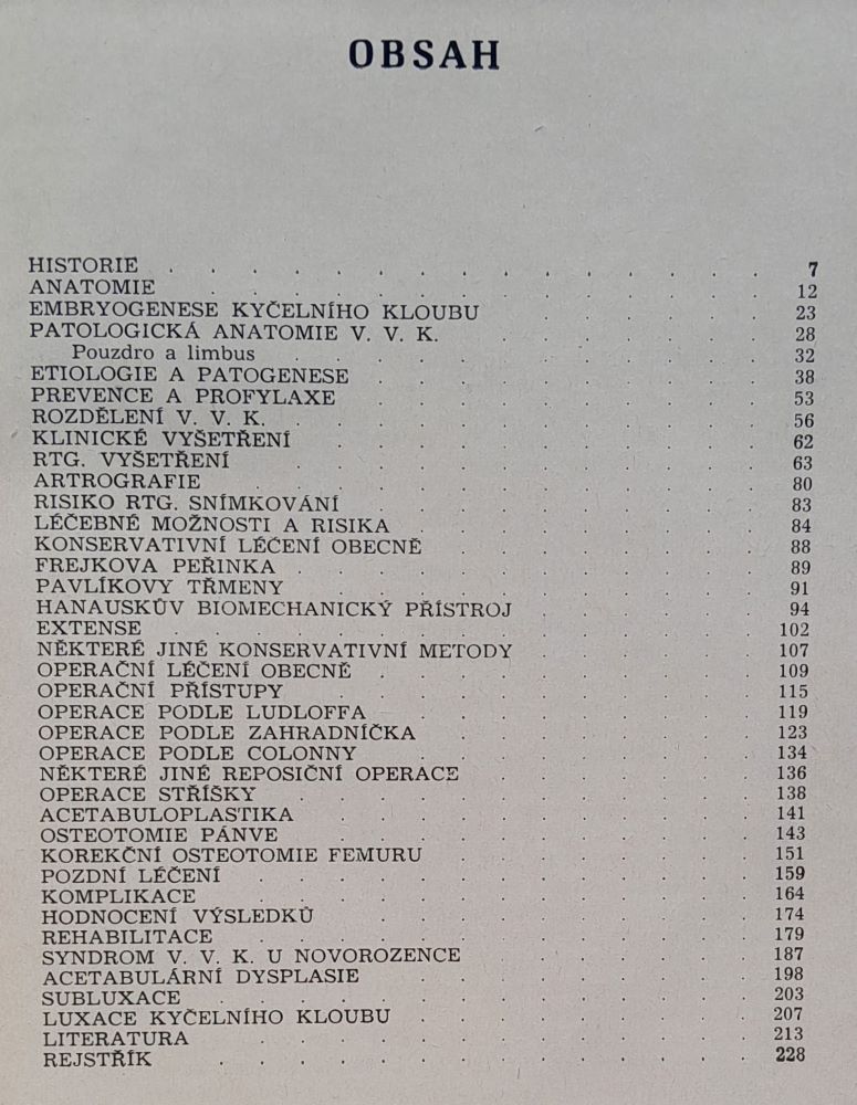 Vrozené vykloubení kyčelní / Luxatio Coxae Congenita