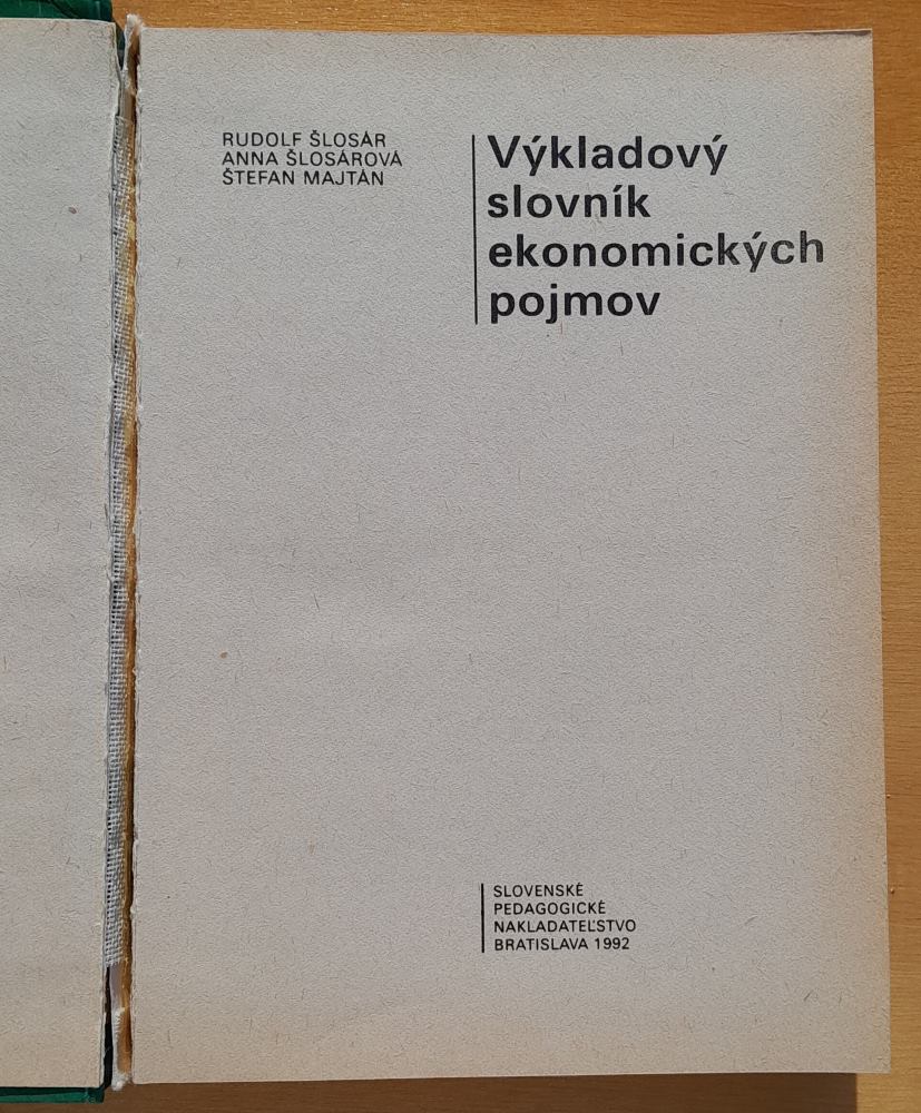 Výkladový slovník ekonomických pojmov