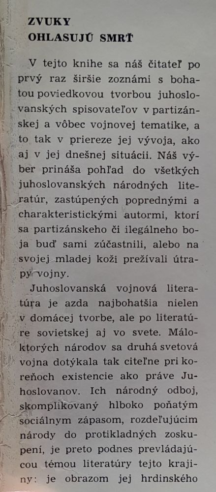 Zvuky ohlasujú smrť / Edícia Dukla