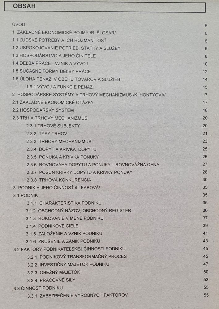 Podniková ekonomika pre 1. ročník obchodných akadémií